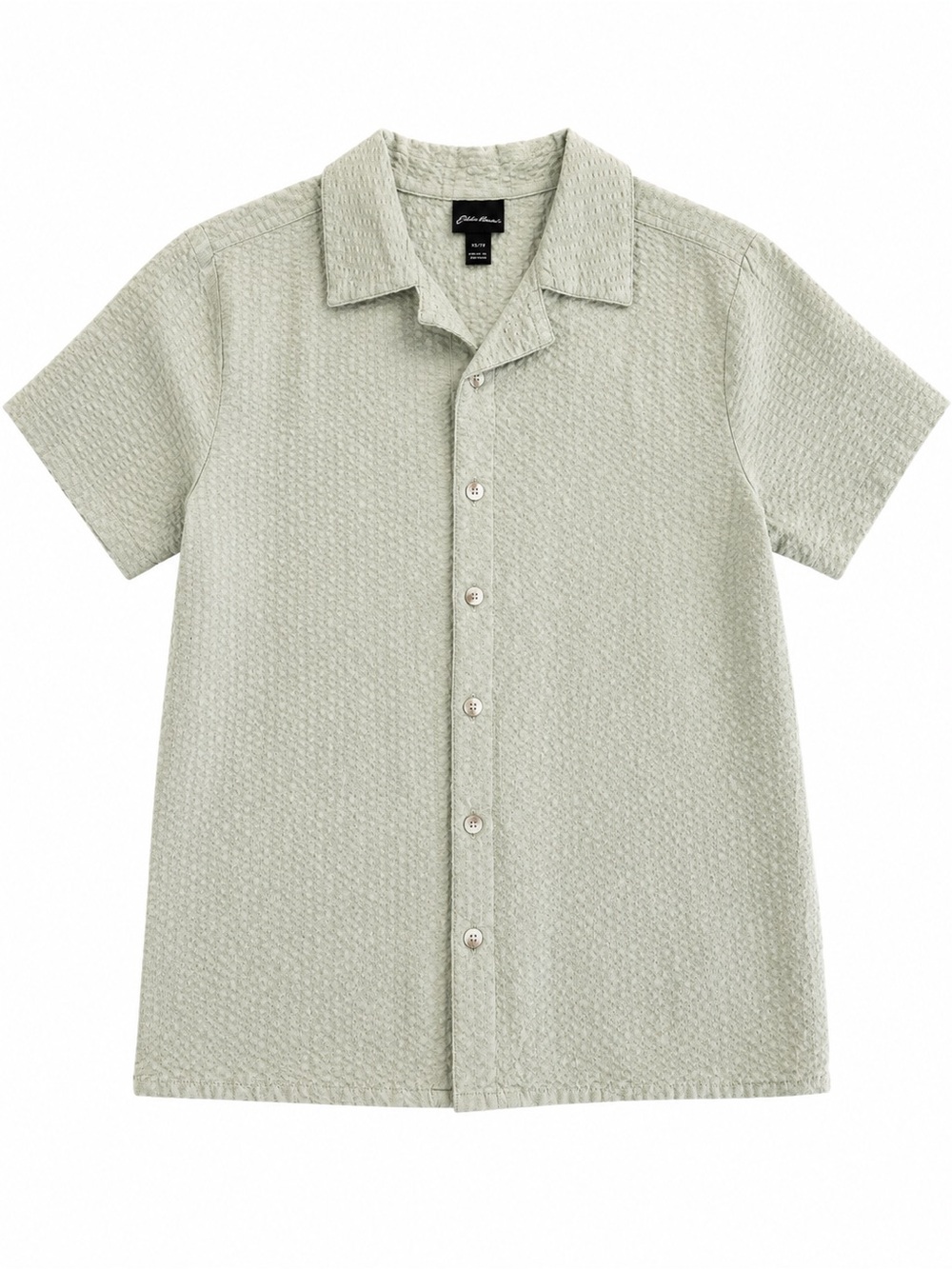 Art Class Boys Size L10/12 Sage Green Textured Camp Shirt Beach Resort Summer